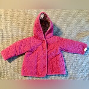 First Impressions Toddler Girls Pink & Floral Quilted Reversible Cotton Jacket